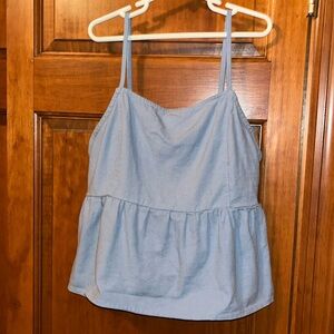 Chambray tie back top